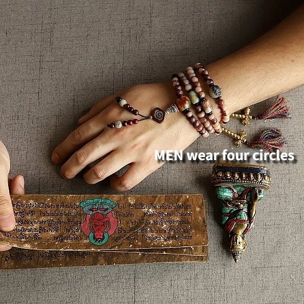 Natural Desert Camel Bone 108 Mala With Blood