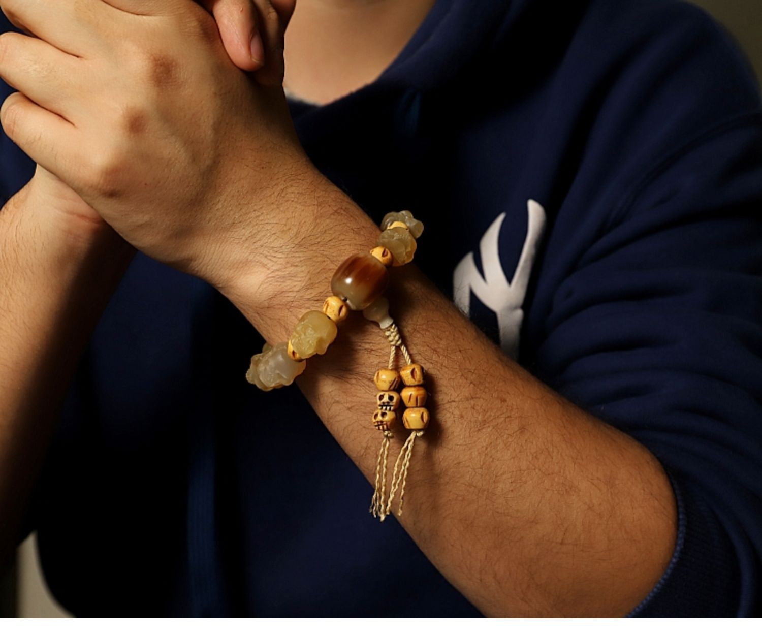 Sacred Skull Tibetan Goat Horn Mala