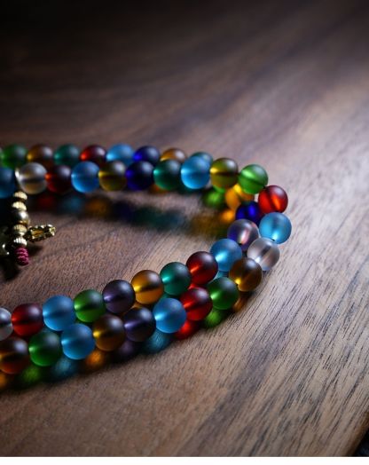 Handcrafted Tibetan-Style Traditional Liu Li 108 Bead Mala