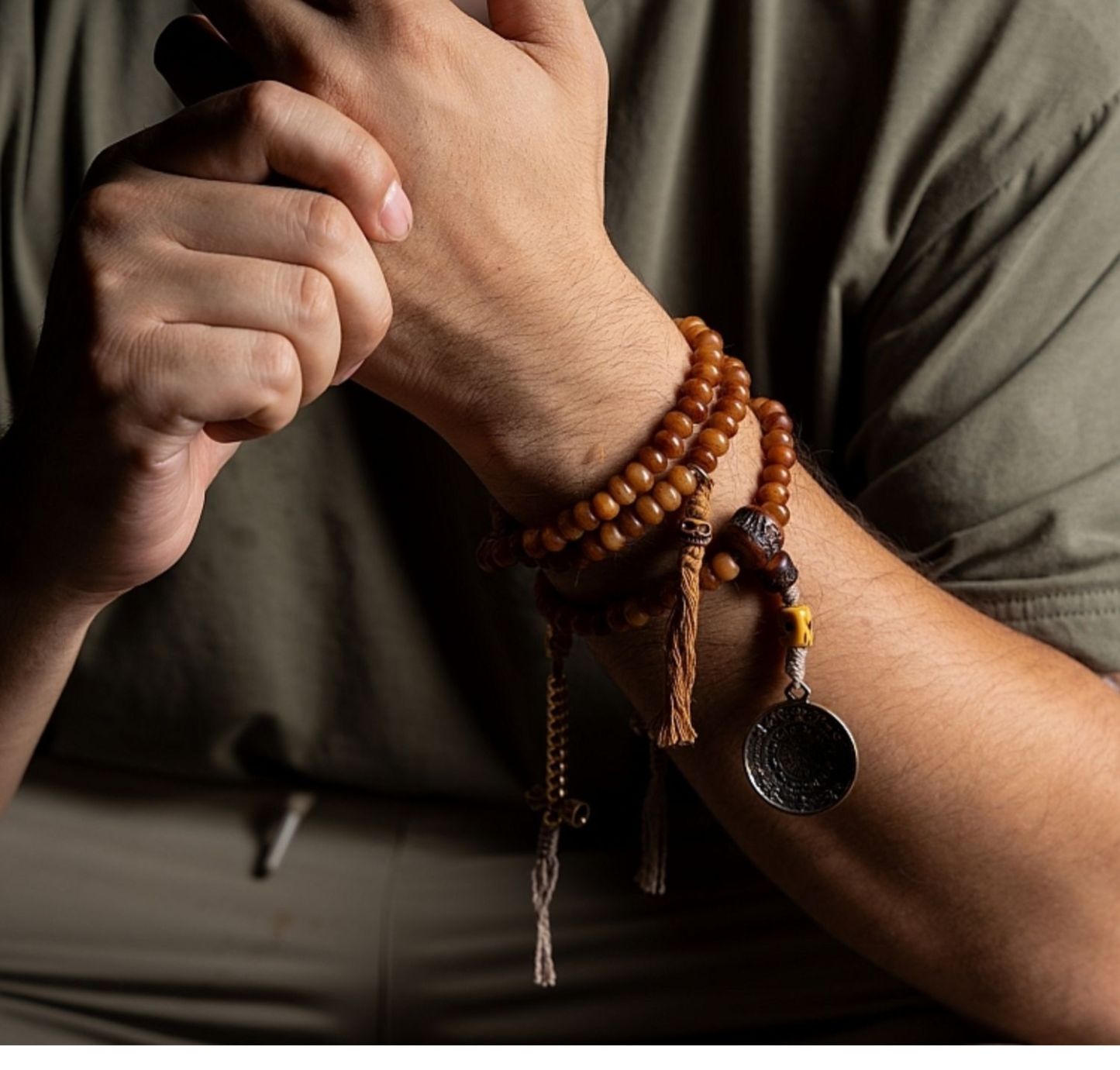 Sacred Aged High-Density Yak Bone 108-Bead Mala