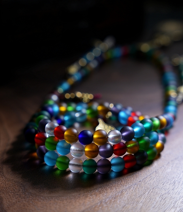 Handcrafted Tibetan-Style Traditional Liu Li 108 Bead Mala