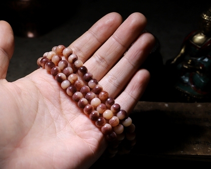 Natural Desert Camel Bone 108 Mala With Blood