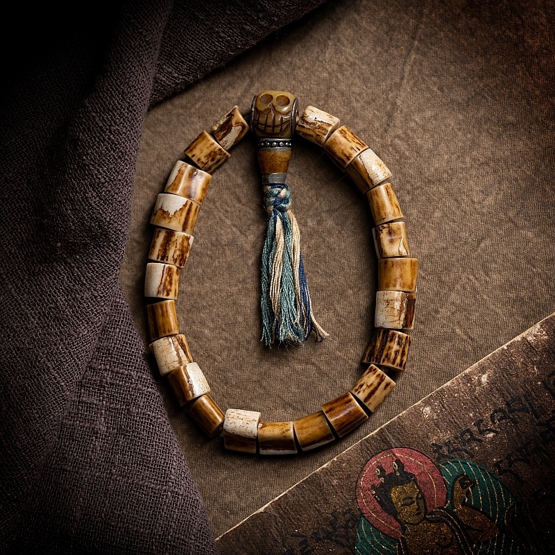 Primal Essence – Tibetan Stag Antler & Aged Yak Bone Bracelet
