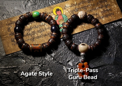 Gakala Skull Guardian Bracelet with Horn, Turquoise & Vajrayana Symbolism