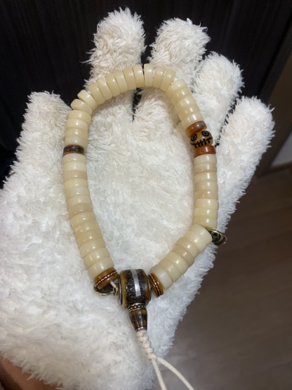 Yak Horn Bone Raw Patina108-bead Mala