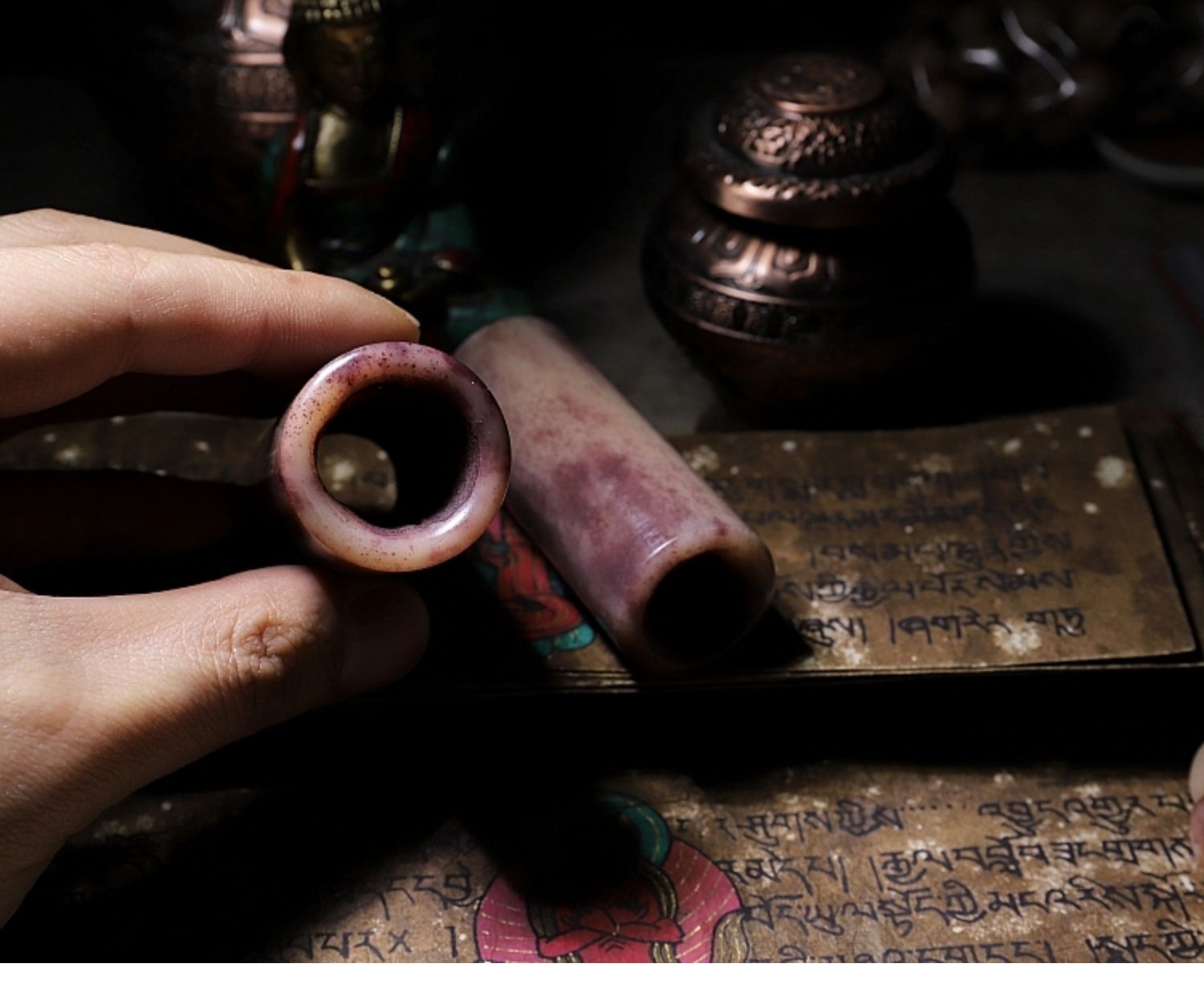 Natural Desert Camel Bone 108 Mala With Blood