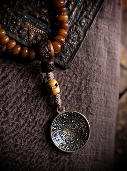 Sacred Aged High-Density Yak Bone 108-Bead Mala