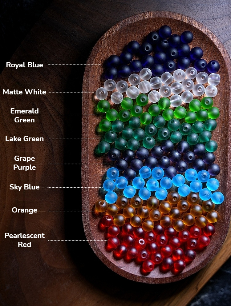 Handcrafted Tibetan-Style Traditional Liu Li 108 Bead Mala