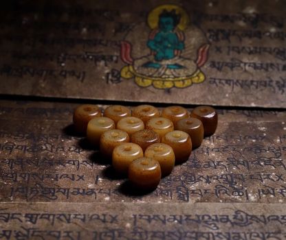 Tibetan 108 Yak & Camel Bone Mala Necklace