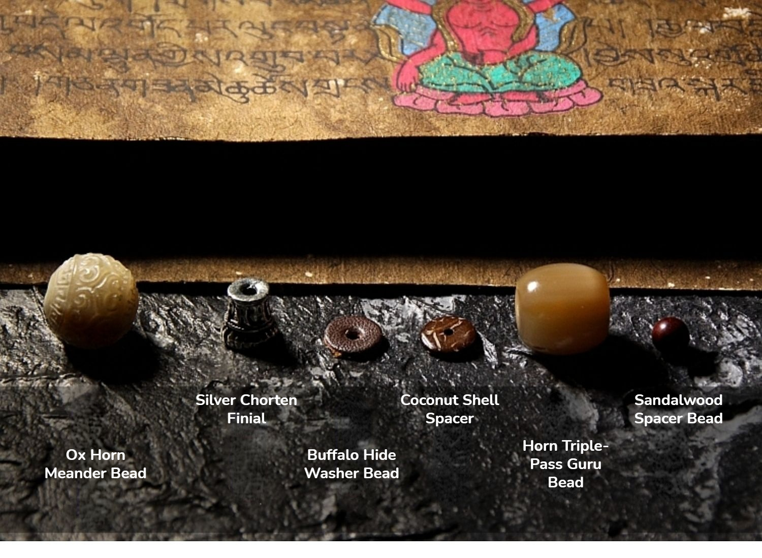 Gakala Skull Guardian Bracelet with Horn, Turquoise & Vajrayana Symbolism