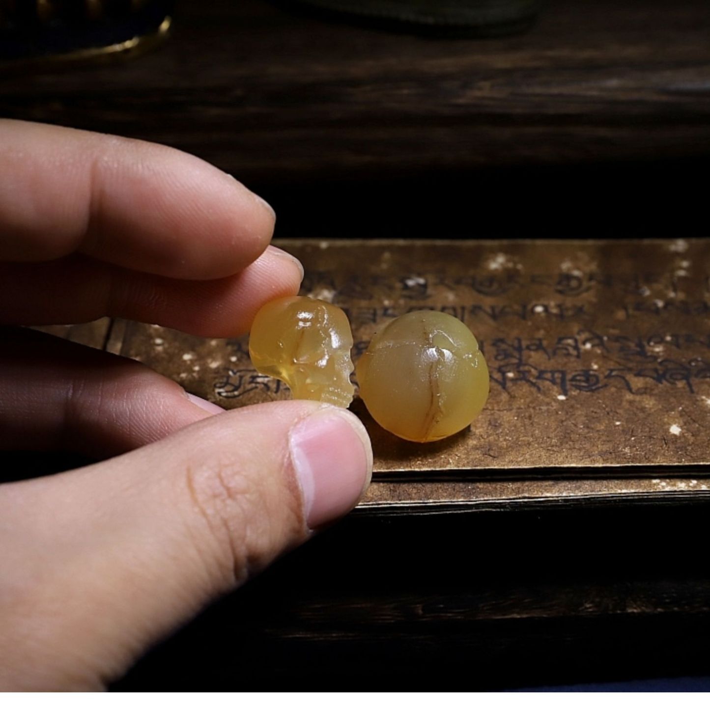 Sacred Skull Tibetan Goat Horn Mala