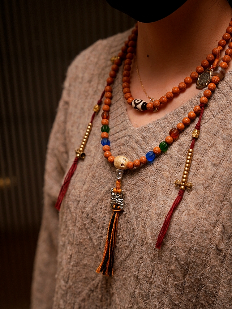 No-Tooth Vajra Bodhi Lotus Born Mala Beads Tibetan Handcrafted Necklace & Bracelet