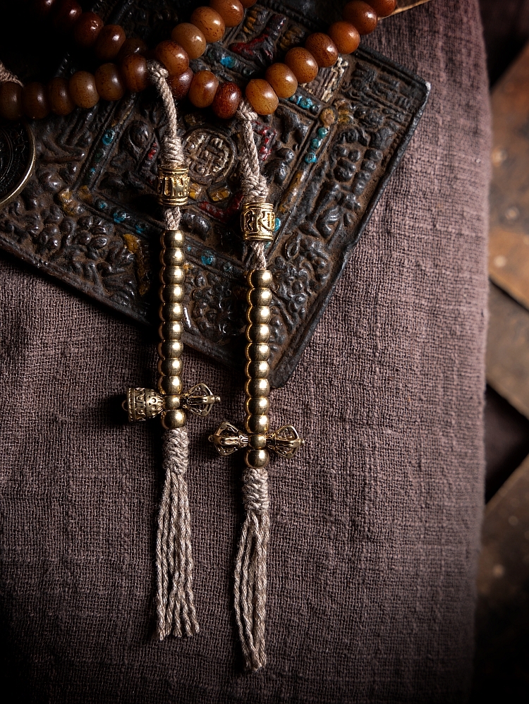 Sacred Aged High-Density Yak Bone 108-Bead Mala