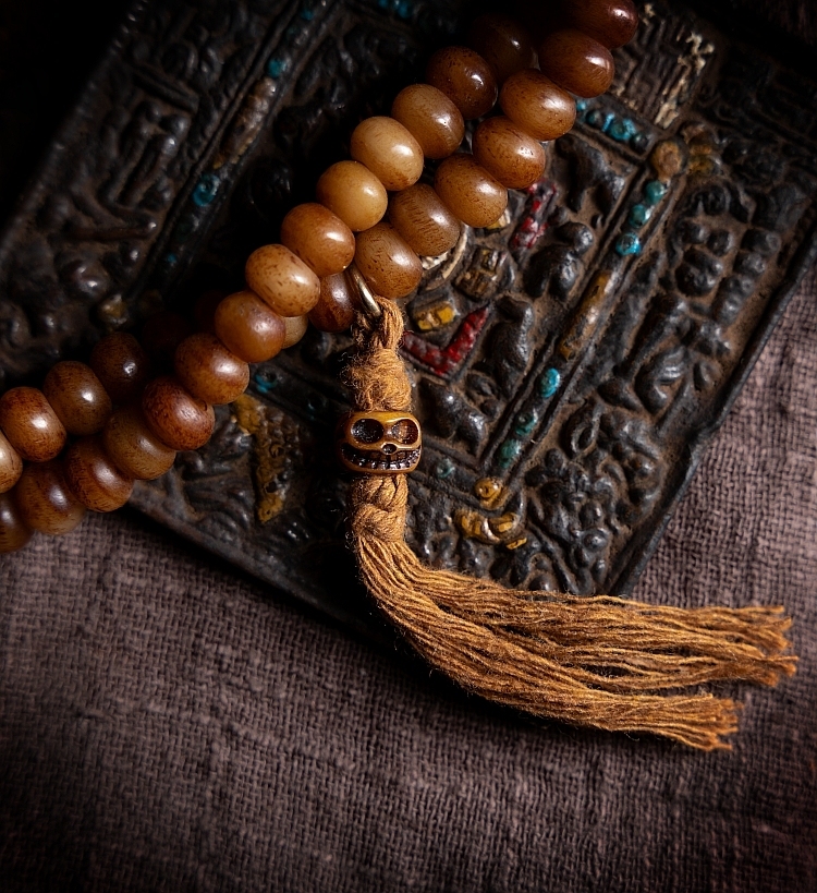 Sacred Aged High-Density Yak Bone 108-Bead Mala