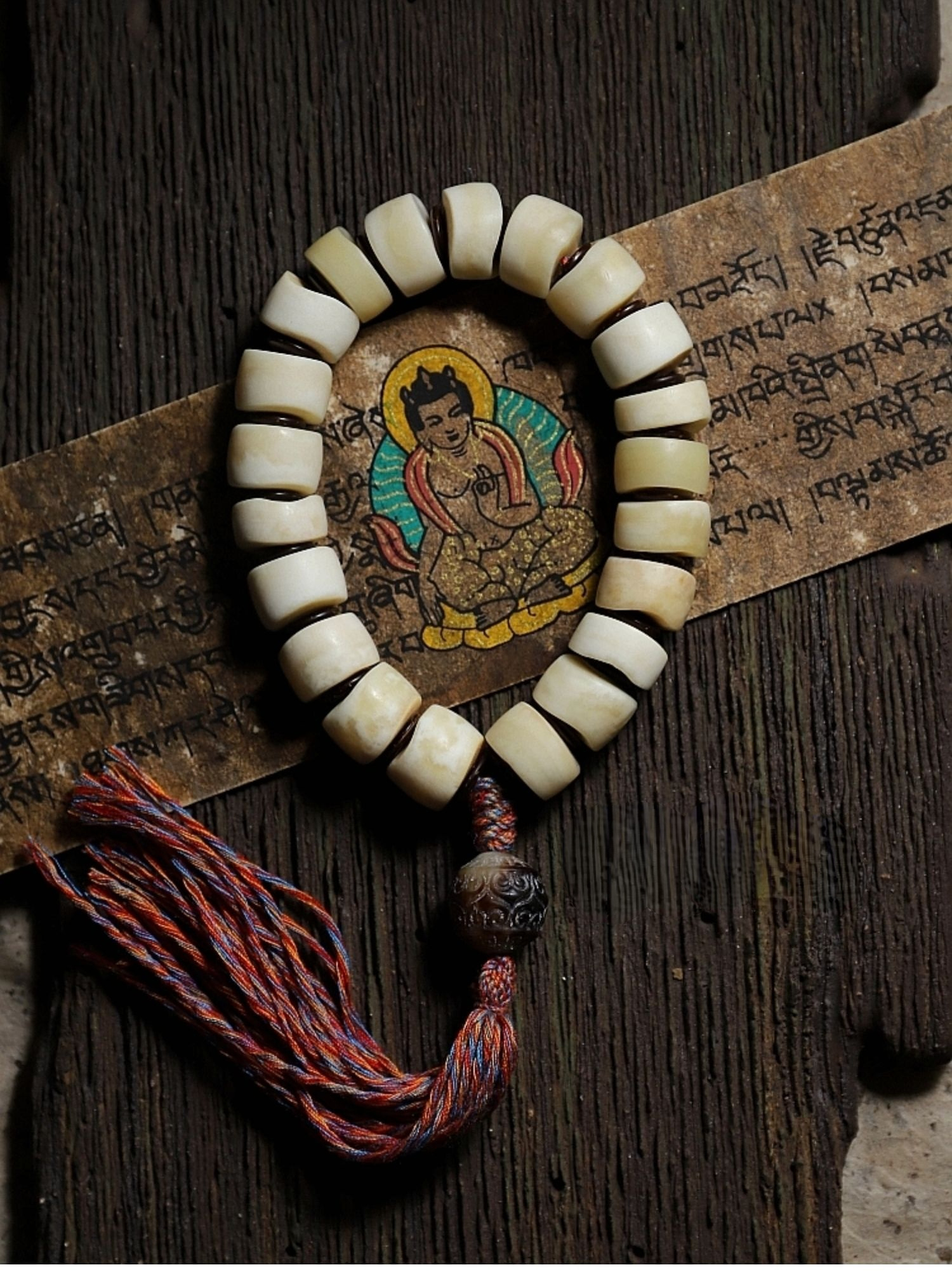 High-Density Natural Yak Calf Bone Malas