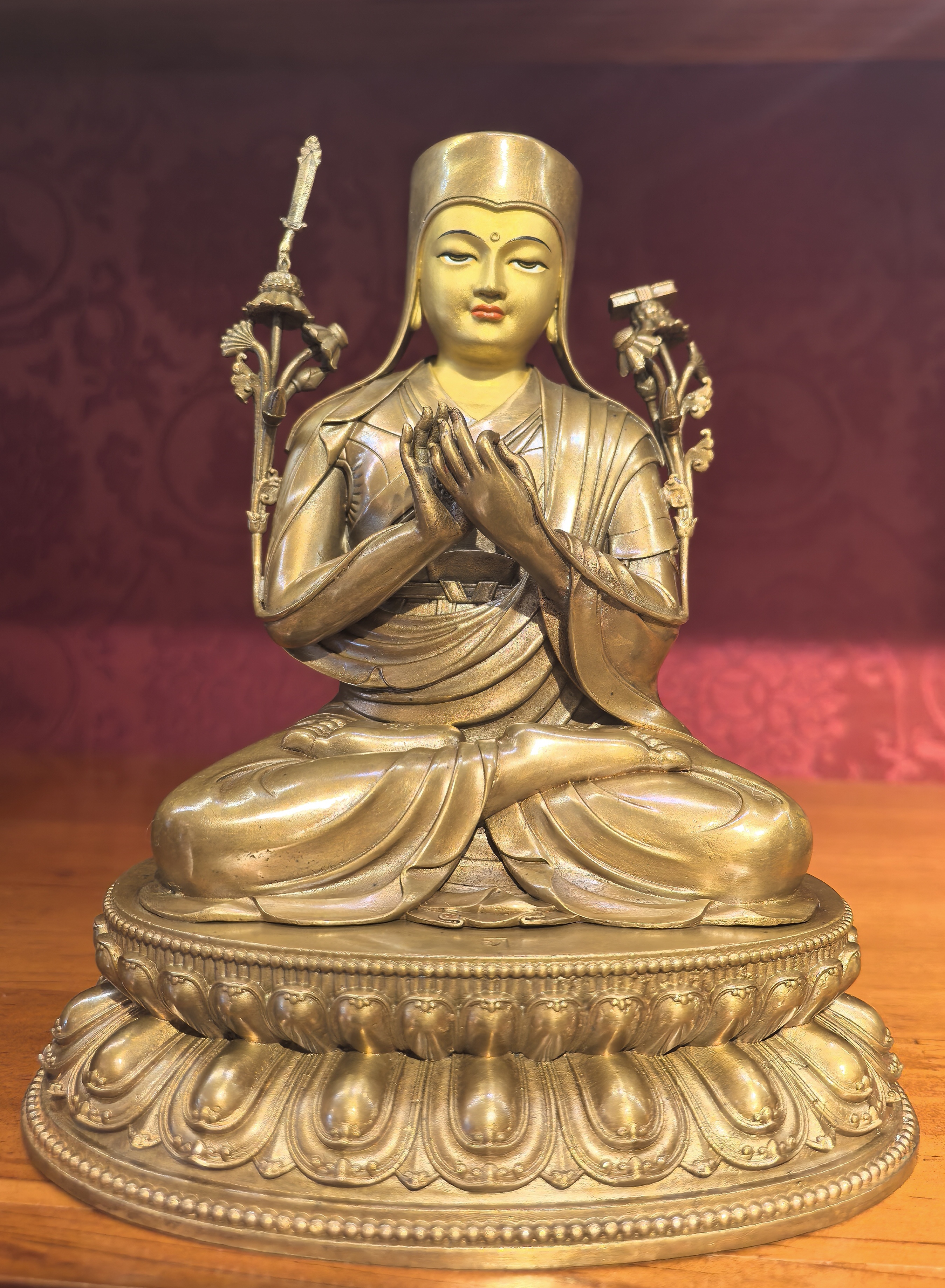 Sakya Five Founding Masters – 15cm Gilt Copper Statue 5-in-1 Set