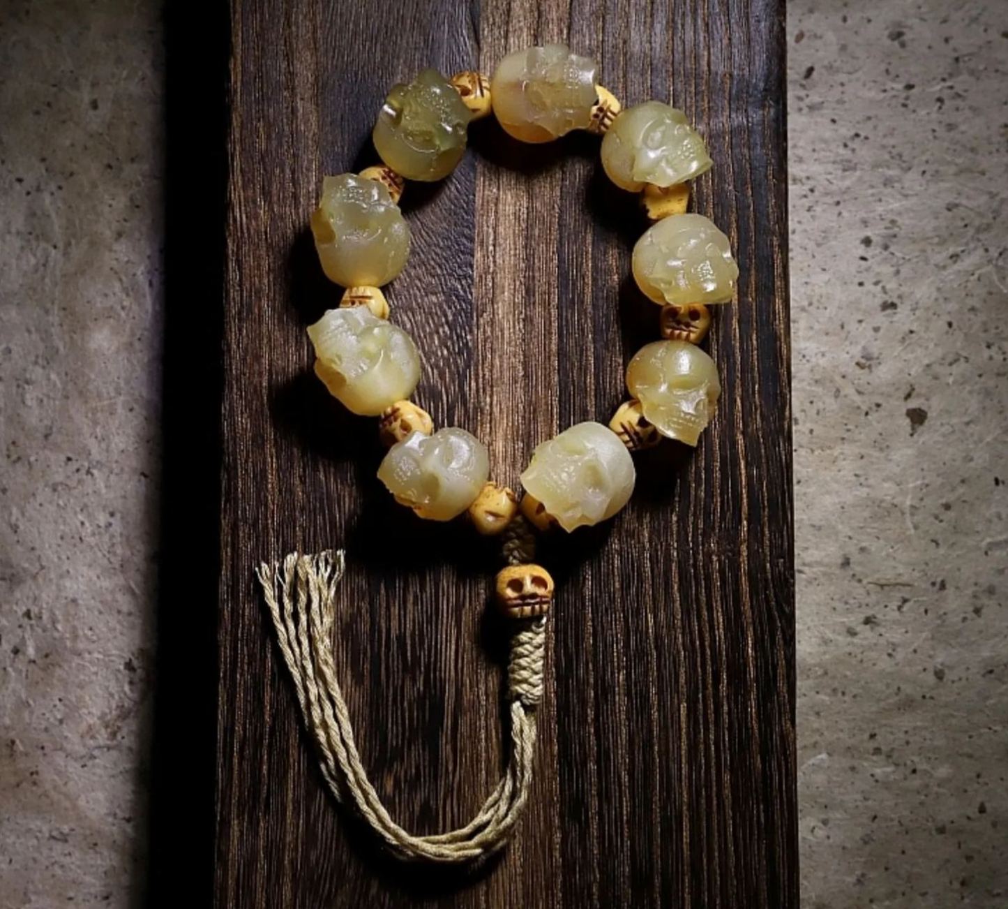 Sacred Skull Tibetan Goat Horn Mala