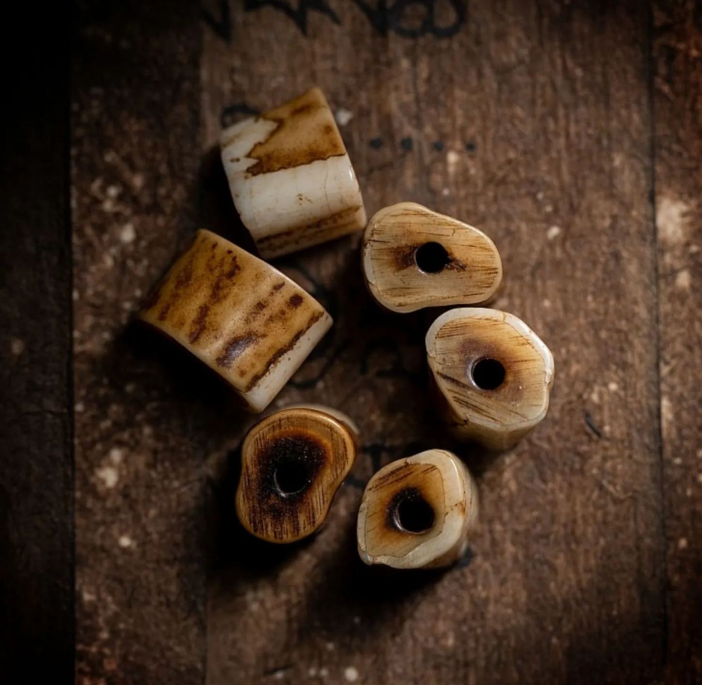 Wilderness Bond: Natural Antler & Chicken-Wing Wood Double-Strand Bracelet