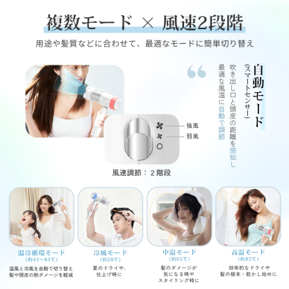 「クリーンエア」速乾ドライヤー　（交換式フィルター搭載）