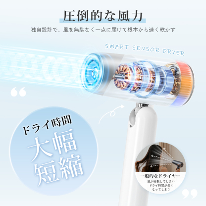 「クリーンエア」速乾ドライヤー　（交換式フィルター搭載）