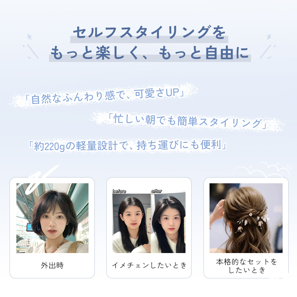 ボリュームヘアアイロン SAHK15PBW