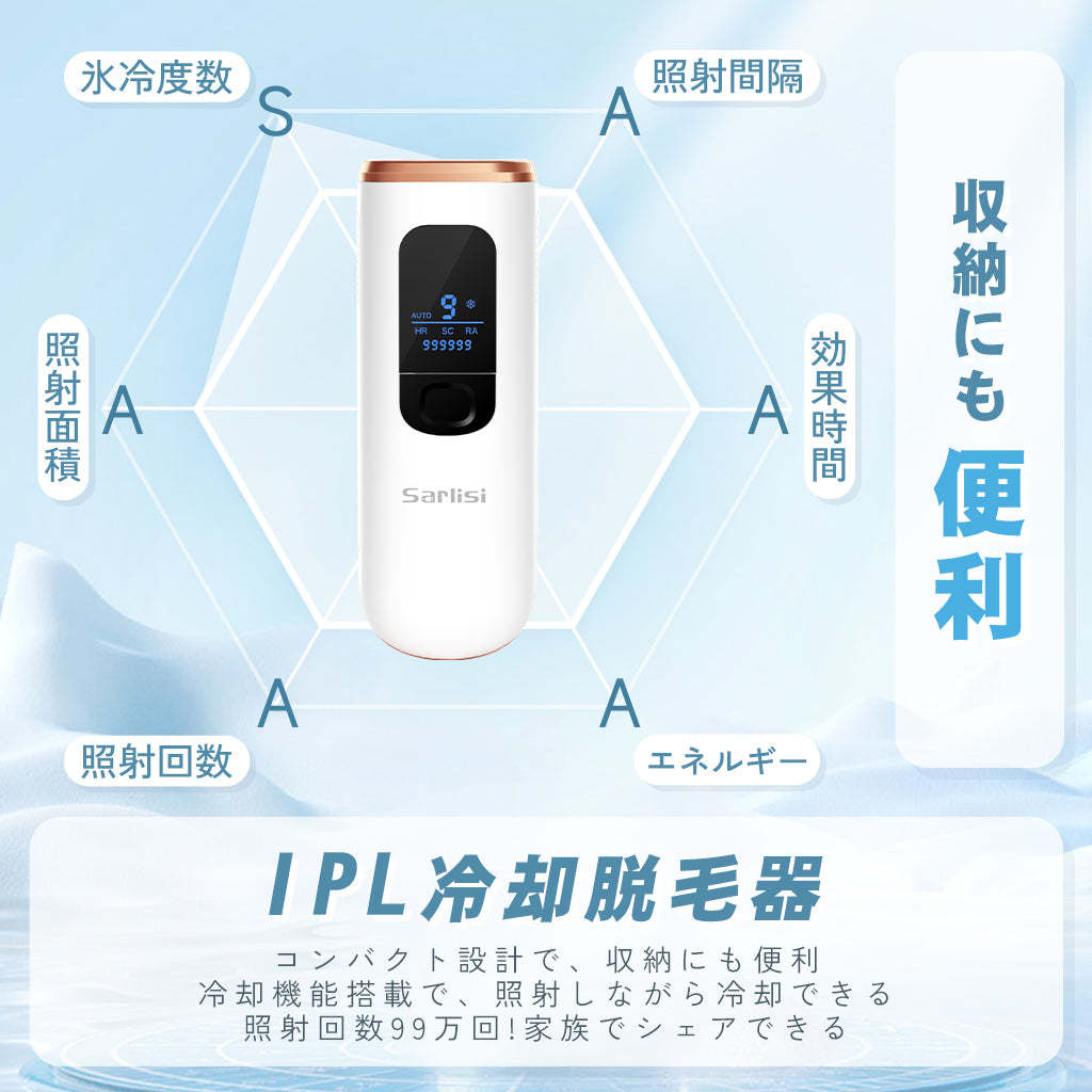 タイムセール 半額 おすすめ】自宅で冷感脱毛？軽量設計のSarlisi家庭用IPL脱毛器は 脱毛・除毛