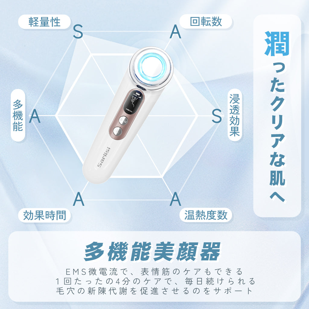 リフトアップ】Sarlisiリフトケア美顔器、超音波ケアで潤う