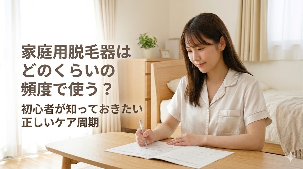 家庭用脱毛器の頻度はどれくらい？初心者向けの正しい使用ペースを解説
