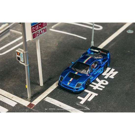 Tarmac Works 1/64 Ferrari F40 LM Chrome Blue Phantom Hobby 64 (pre-order)