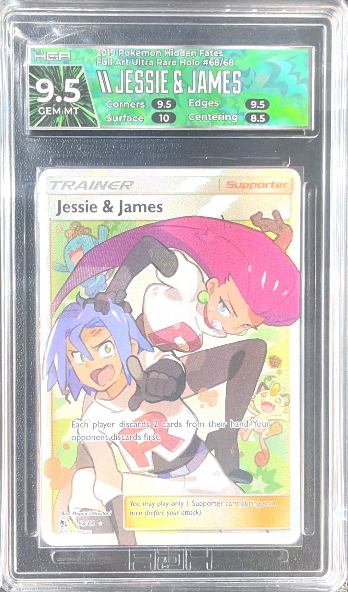 [HGA 9.5] 2019 Pokémon Hidden Fates Full Art Ultra Rare Holo #68/68