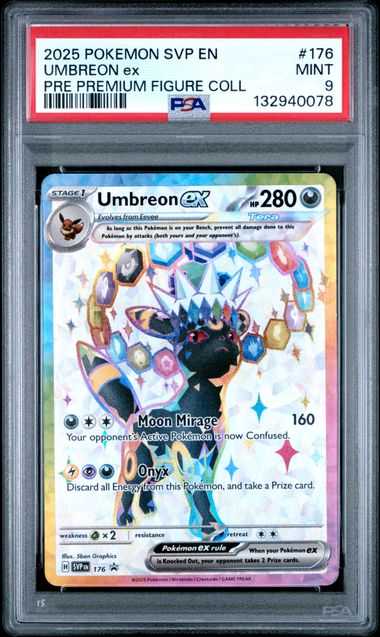 [PSA 9] 2025 POKEMON SVP EN-SV BLACK STAR PROMO #176 UMBREON ex PRE PREMIUM FIGURE COLL