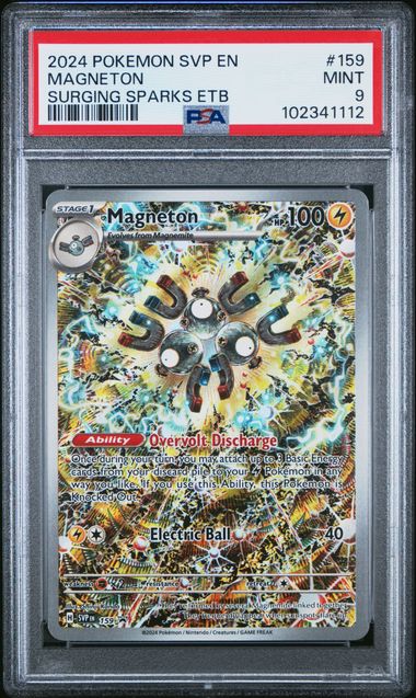 [PSA 9] 2024 POKEMON SVP EN-SV BLACK STAR PROMO #159 MAGNETON SURGING SPARKS ETB