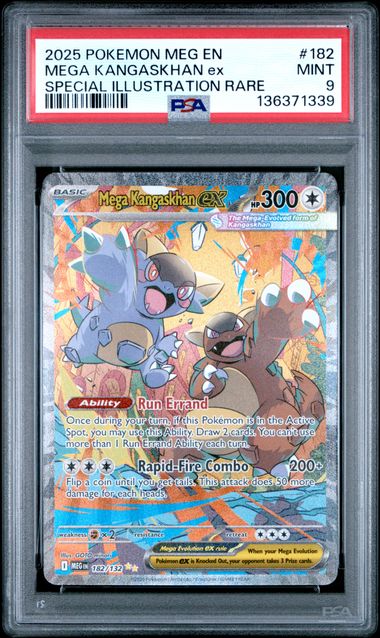 [PSA 9]2025 POKEMON MEG EN-MEGA EVOLUTION #182 MEGA KANGASKHAN ex SPECIAL ILLUSTRATION RARE