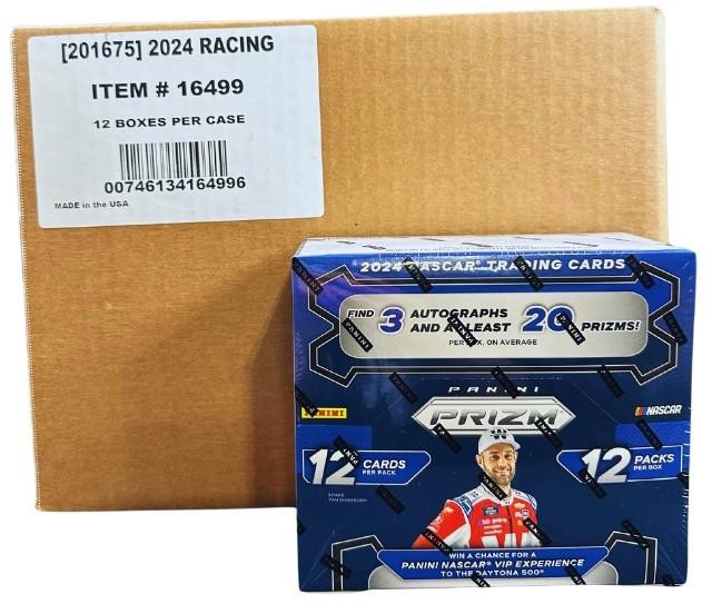 2024 Panini Prizm NASCAR Racing Hobby 12-Box Case