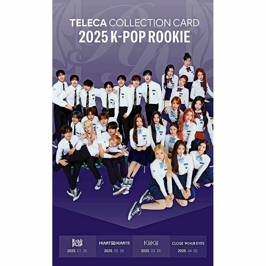 港澳獨家代理 2025 K-Pop TELECA Rookie Card Collection Box Rookie Box (Hearts2Hearts, KiiiKiii, CLOSEYOUREYES, Kickflip) Pre-order