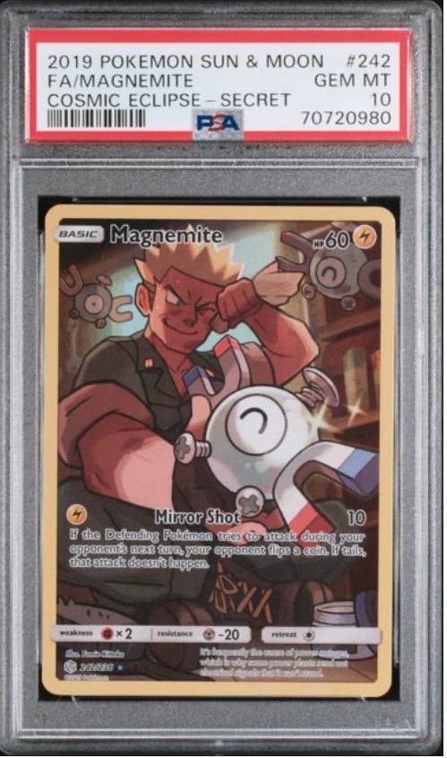[PSA10] 2019 POKEMON SUN & MOON COSMIC ECLIPSE #242 FA/MAGNEMITE COSMIC ECLIPSE-SECRET