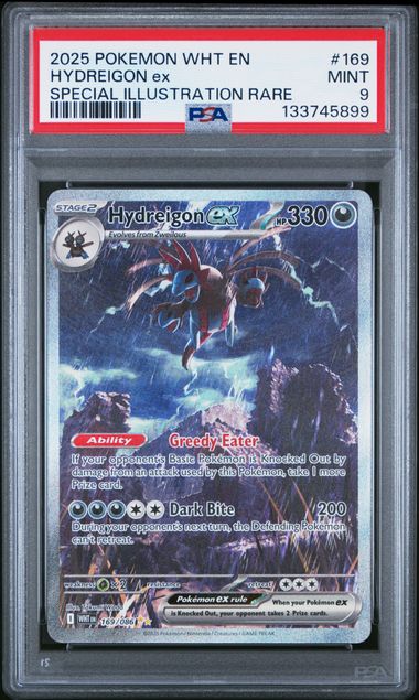 [PSA 9] 2025 POKEMON WHT EN-WHITE FLARE #169 HYDREIGON ex SPECIAL ILLUSTRATION RARE