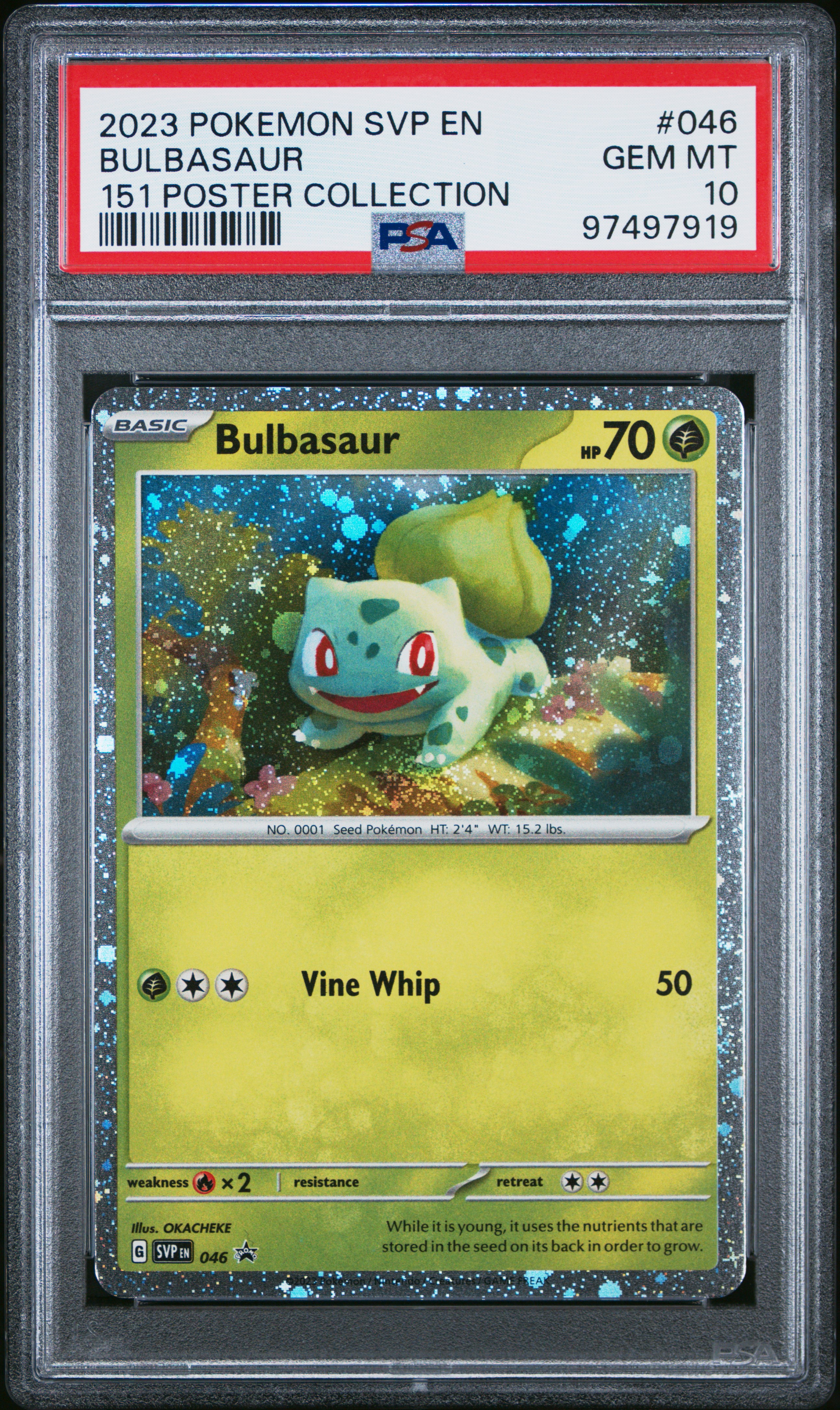 [PSA 10] 2023 POKEMON SVP EN-SV BLACK STAR PROMO #046 BULBASAUR 151 POSTER COLLECTION