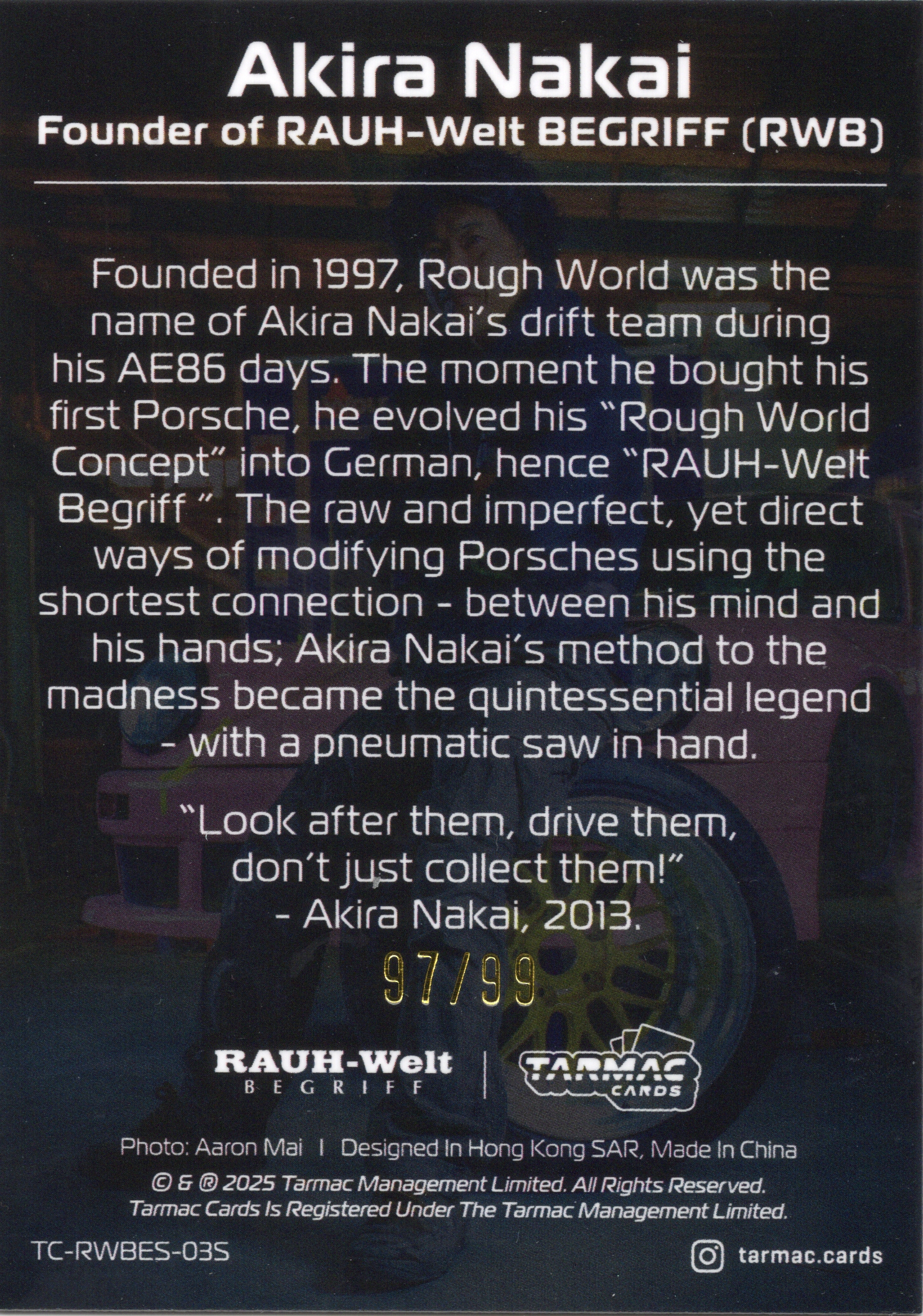 Tarmac Cards - RWB Event Special Vol.01 - Apex-Serialized 97/99