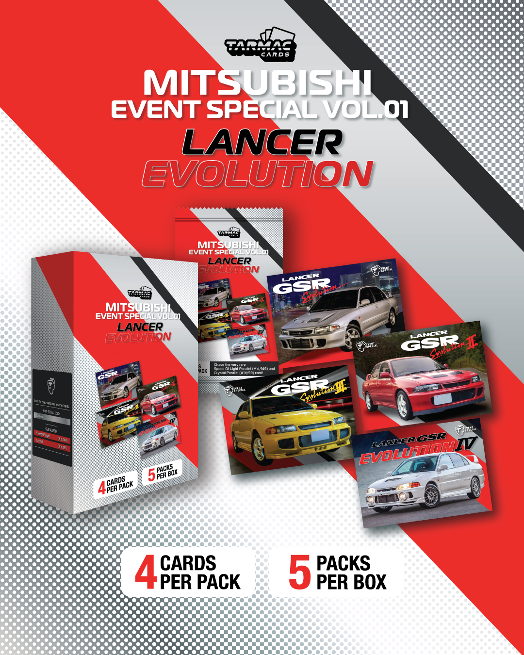 Tarmac Collectible Trading Card Mitsubishi Event Special Vol.01 - Lancer Evolution Box
