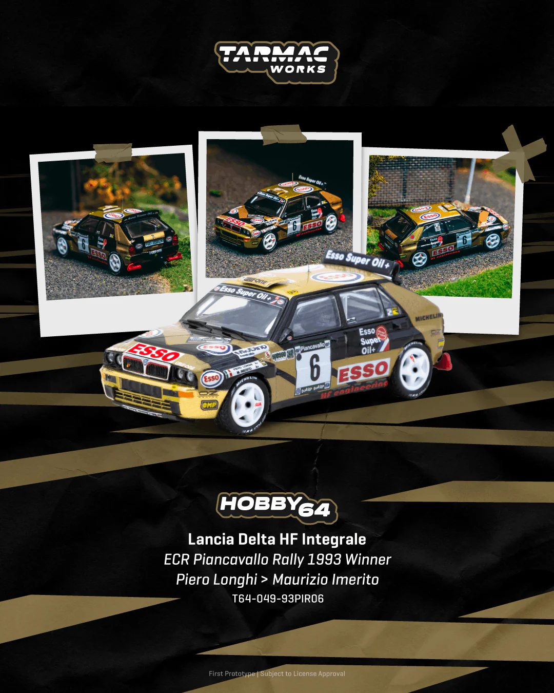 Tarmac Works 1/64 Lancia Delta HF Integrale  ECR Piancavallo Rally 1993 Winner Piero Longhi / Maurizio Imerito (Pre-order)
