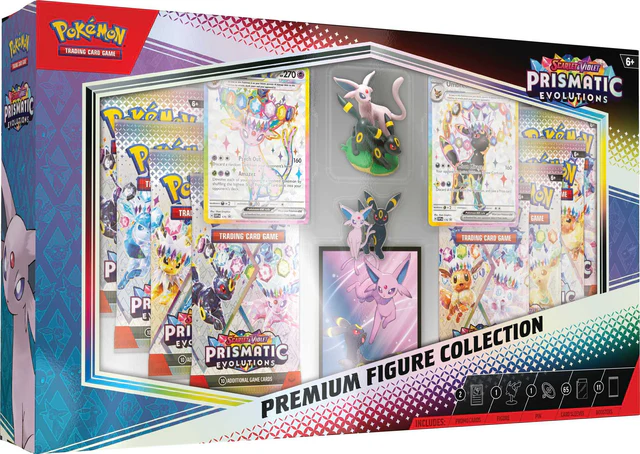 Pokemon TCG Scarlet & Violet 8.5 Prismatic Evolutions Premium Figure Box