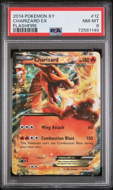 [PSA 8]2014 POKEMON XY FLASHFIRE #12 CHARIZARD EX FLASHFIRE