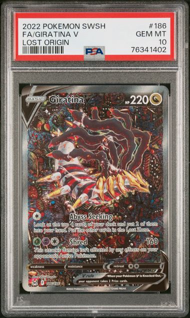 [PSA 10] 2022 POKEMON SWORD & SHIELD LOST ORIGIN #186 FA/GIRATINA V LOST ORIGIN