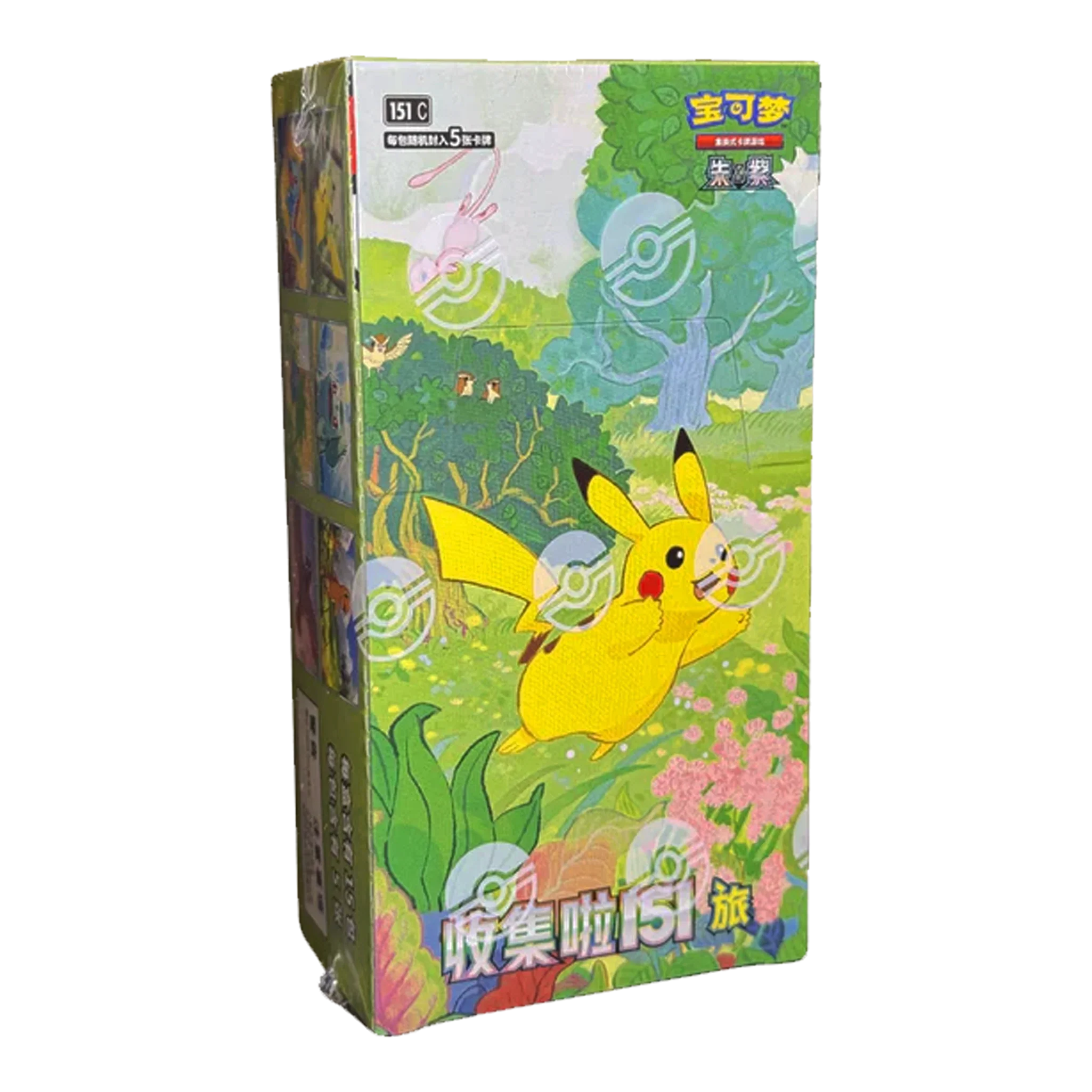 Simplified Chinese Pokemon TCG Collect 151 Journey Slim Pack Box 第一彈補充包 收集啦 151 旅（瘦包）