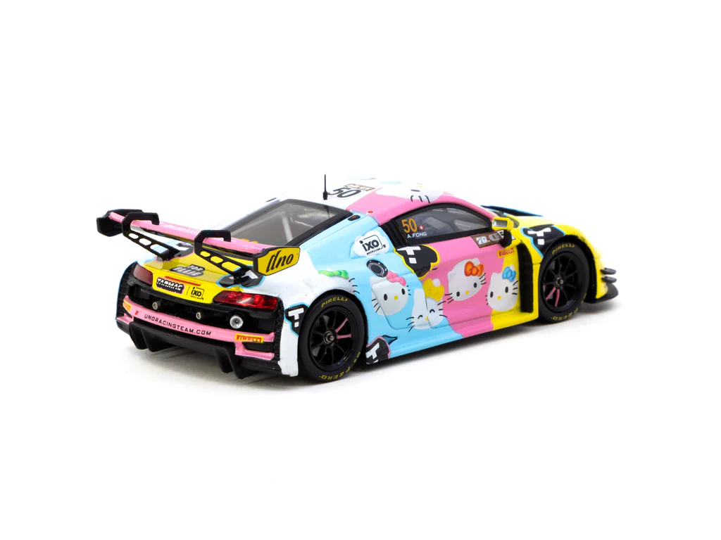 Tarmac Works 1/43 Audi R8 LMS GT3 evo II Macau GT Cup - FIA GT World Cup 2023 【Hello Kitty Version】 #50 with special packaging & story booklet - HOBBY43