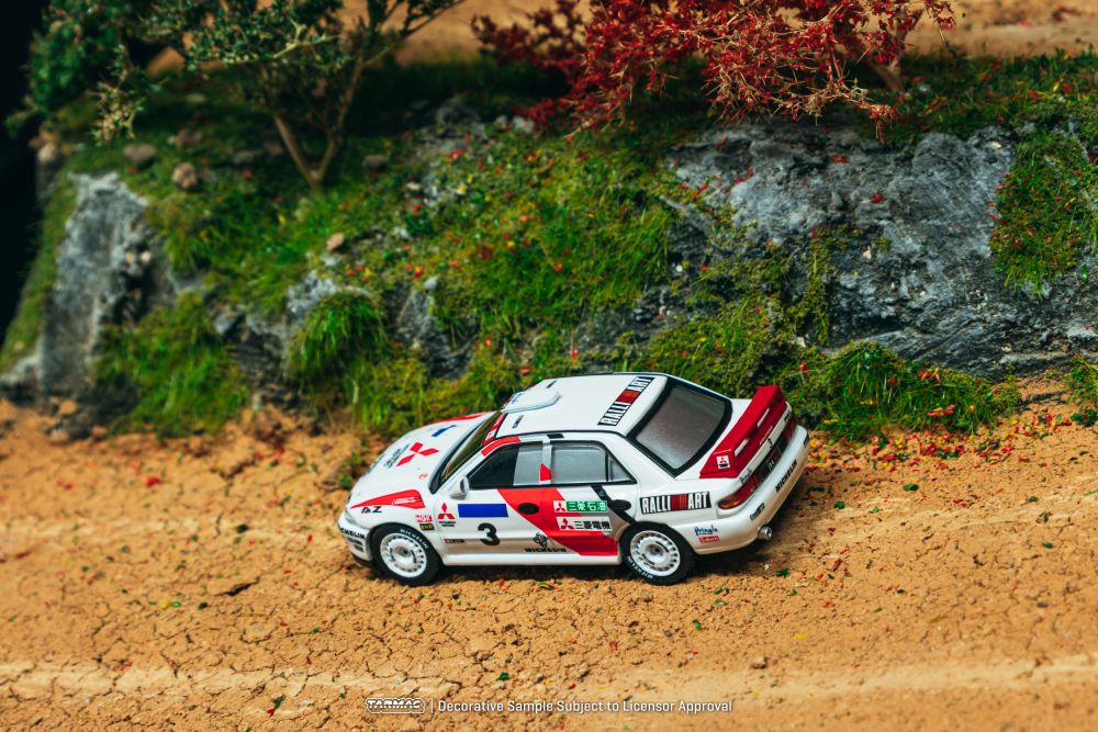 Tarmac Works 1/64 Mitsubishi Lancer Evolution II Hong Kong Beijing Rally 1994 K. Eriksson / S. Parmander GLOBAL64 (Pre-order)