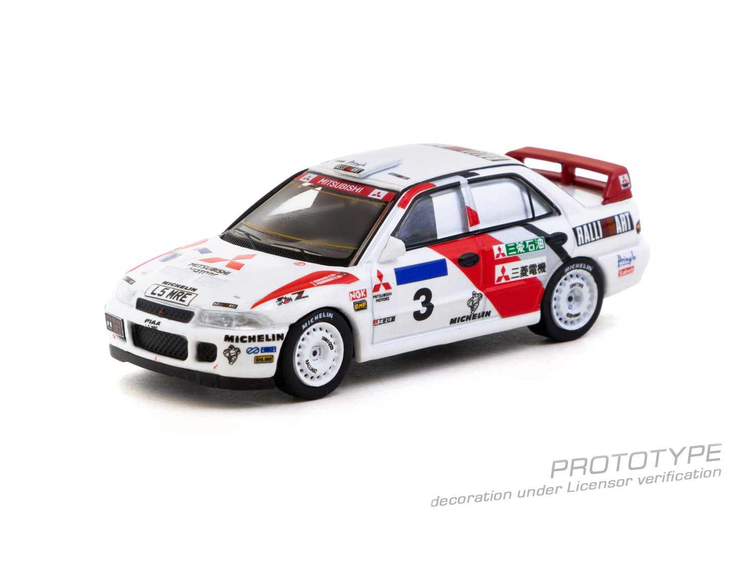 Tarmac Works 1/64 Mitsubishi Lancer Evolution II Hong Kong Beijing Rally 1994 K. Eriksson / S. Parmander GLOBAL64 (Pre-order)