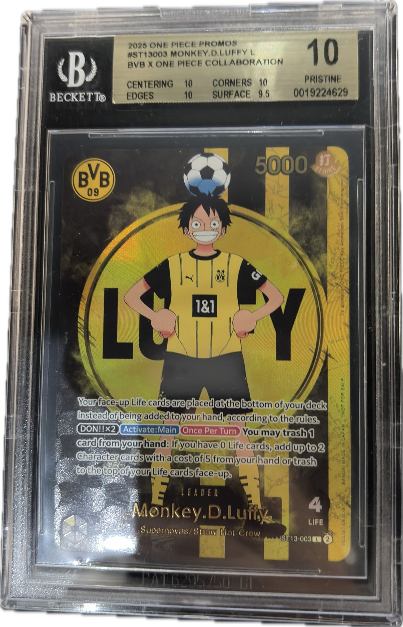[BGS 10] 2025 One Piece Card Game Promos Monkey.D.Luffy L/(BVB x ONE PIECE Collaboration)