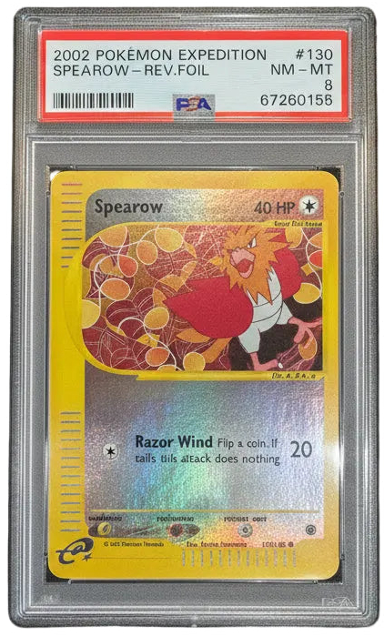 [PSA 8]2002 POKEMON EXPEDITION #130 SPEAROW-REV.FOIL